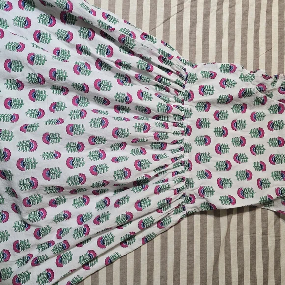 Crewcuts by JCrew Floral Button-Up Shirt with Pink and Green - Picture 2 of 3